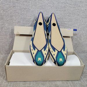 Rothy’s The Flats Moroccan Blue Slip On Ballet Shoes Women's Size US 8, 9.5